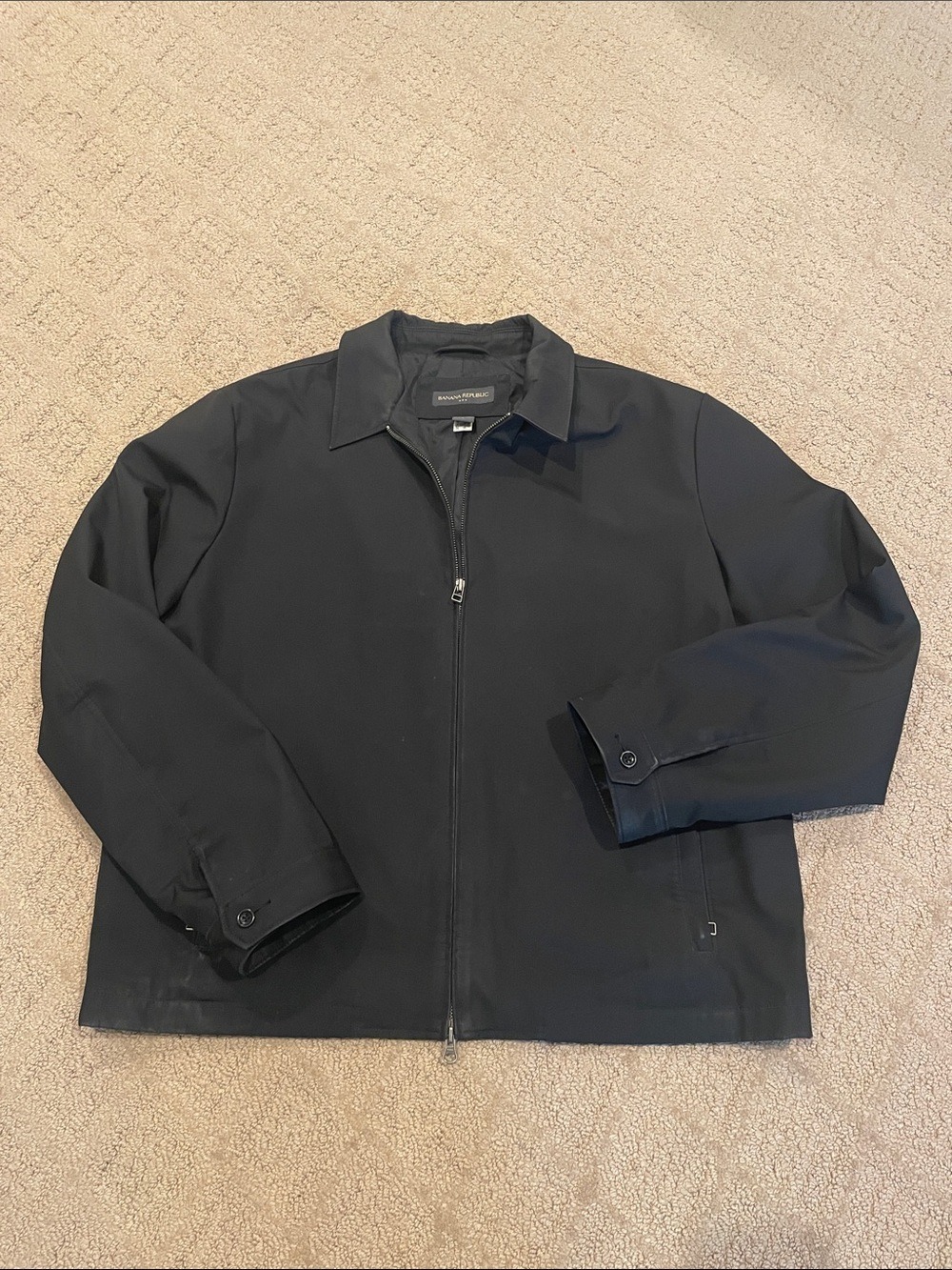 Banana Republic Factory Black Lightweight Zip Jacket